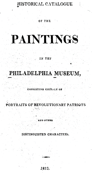 Peale 1813 Catalogue