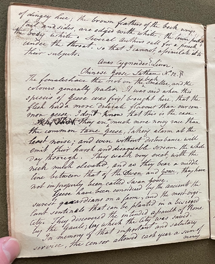 Charles Willson Peale, Lecture on Natural History 21