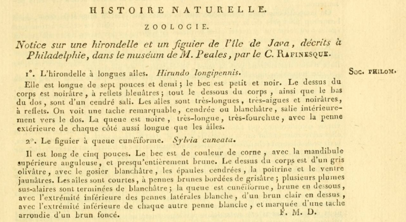 Bulletin Des Sciences Par La Société Philomathique 68: 153
