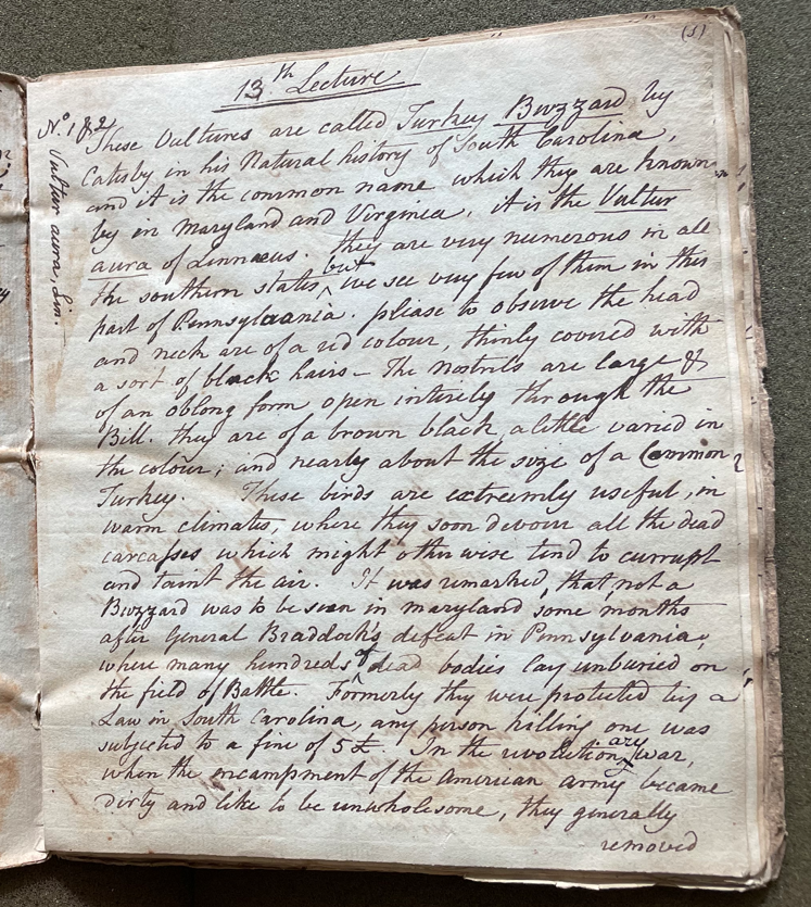 Lecture on Natural History 13