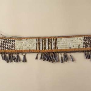 Native American belt ornamented with porcupine quills