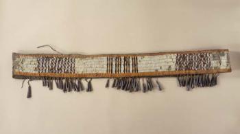Native American belt ornamented with porcupine quills